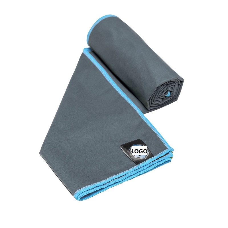 Custom Silkscreen printed light weight microfibre travel towel with ...