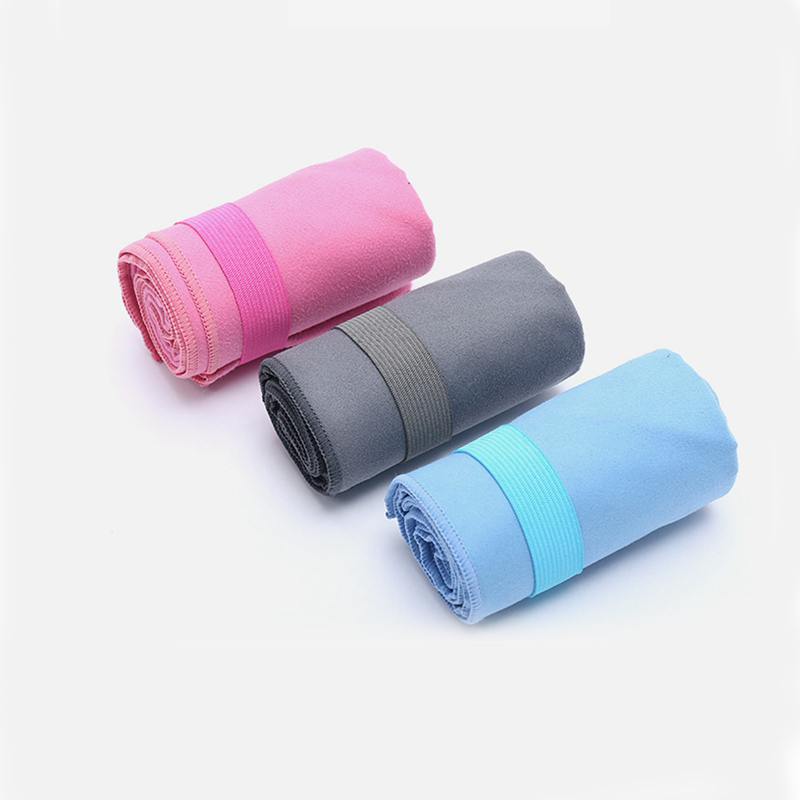 Light weight suede microfiber towel with elastic band for compact ...