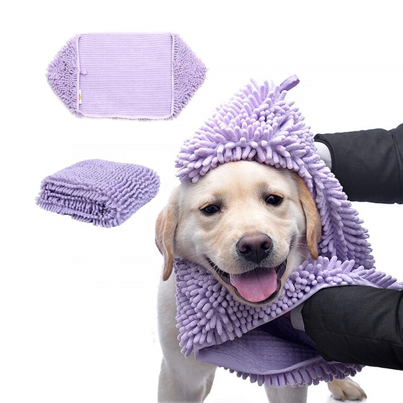 Serviette de bain en microfibre pour chien - ABC chiens