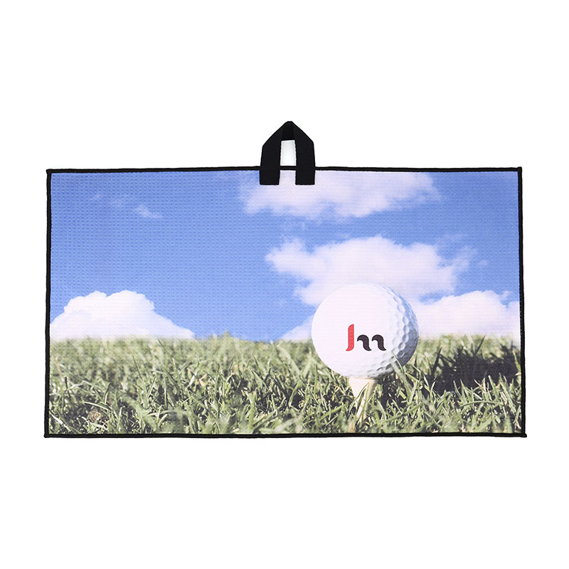 promotional printed golf towel with hook wholesale price